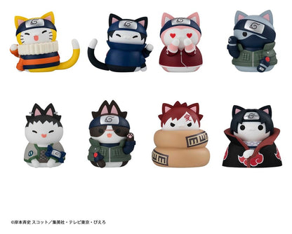Naruto Mega Cat Project Minifigures 3 cm Nyaruto! Cats of Konoha Village Reboot Blind Box Display Box Qty 8 (Repeat) - Megahouse Mini Figures, Blind Boxes