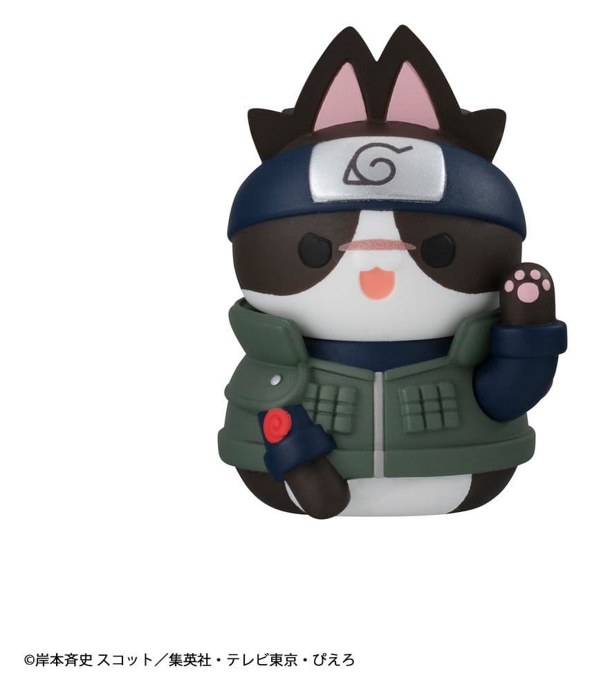 Naruto Mega Cat Project Minifigures 3 cm Nyaruto! Cats of Konoha Village Reboot Blind Box Display Box Qty 8 (Repeat) - Megahouse Mini Figures, Blind Boxes