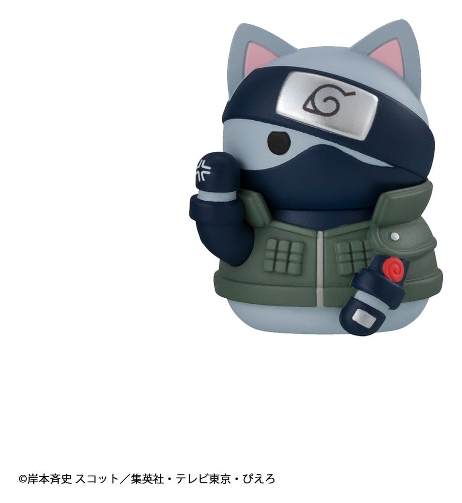Naruto Mega Cat Project Minifigures 3 cm Nyaruto! Cats of Konoha Village Reboot Blind Box Display Box Qty 8 (Repeat) - Megahouse Mini Figures, Blind Boxes