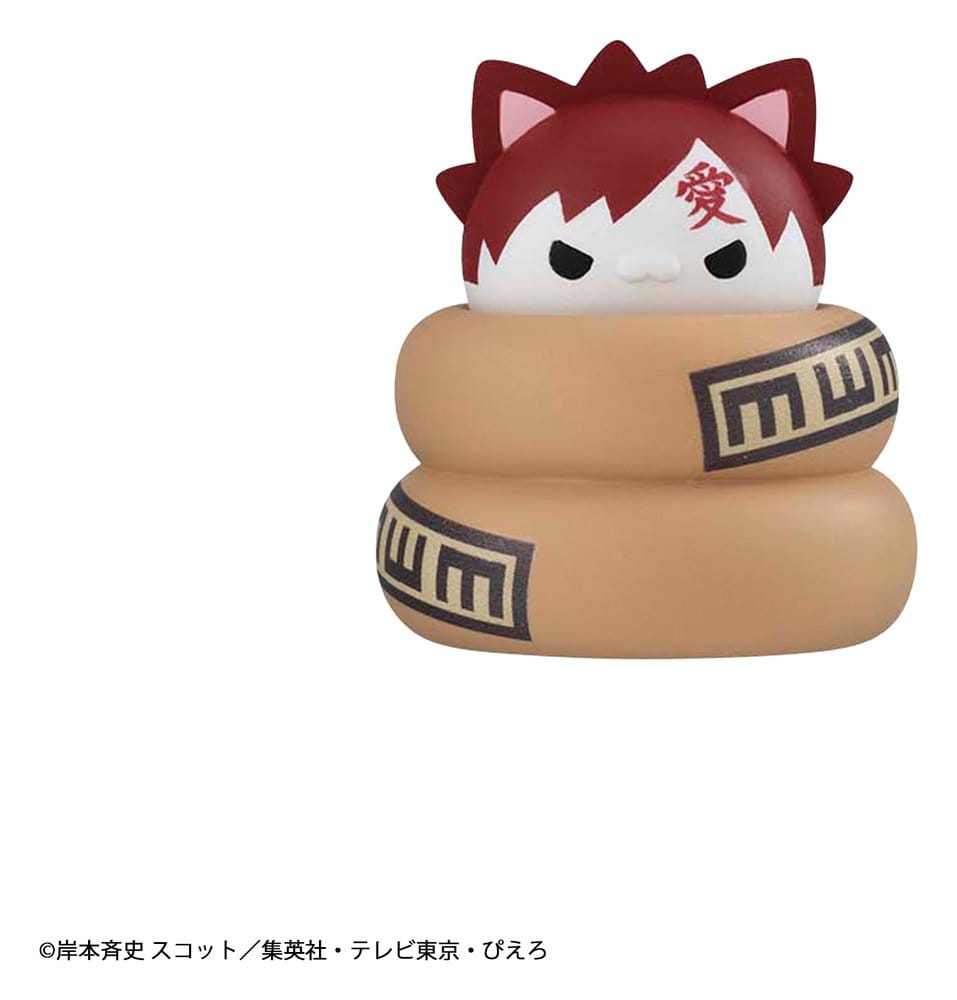 Naruto Mega Cat Project Minifigures 3 cm Nyaruto! Cats of Konoha Village Reboot Blind Box Display Box Qty 8 (Repeat) - Megahouse Mini Figures, Blind Boxes