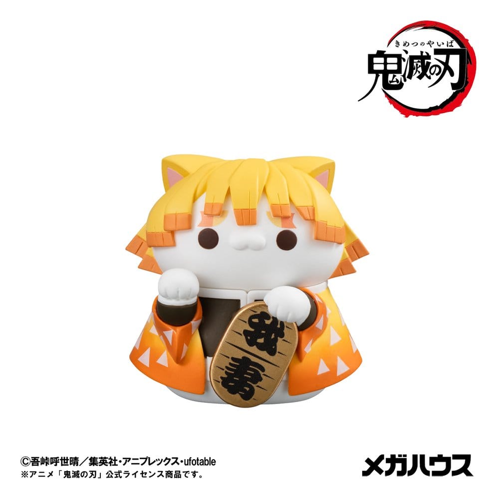 Demon Slayer: Kimetsu no Yaiba Mega Cat Project Trading Figure Fortune Cats Ver. 01 7 cm Blind Box Assortment Box Qty 8 - Megahouse Mini Figures, Blind Boxes