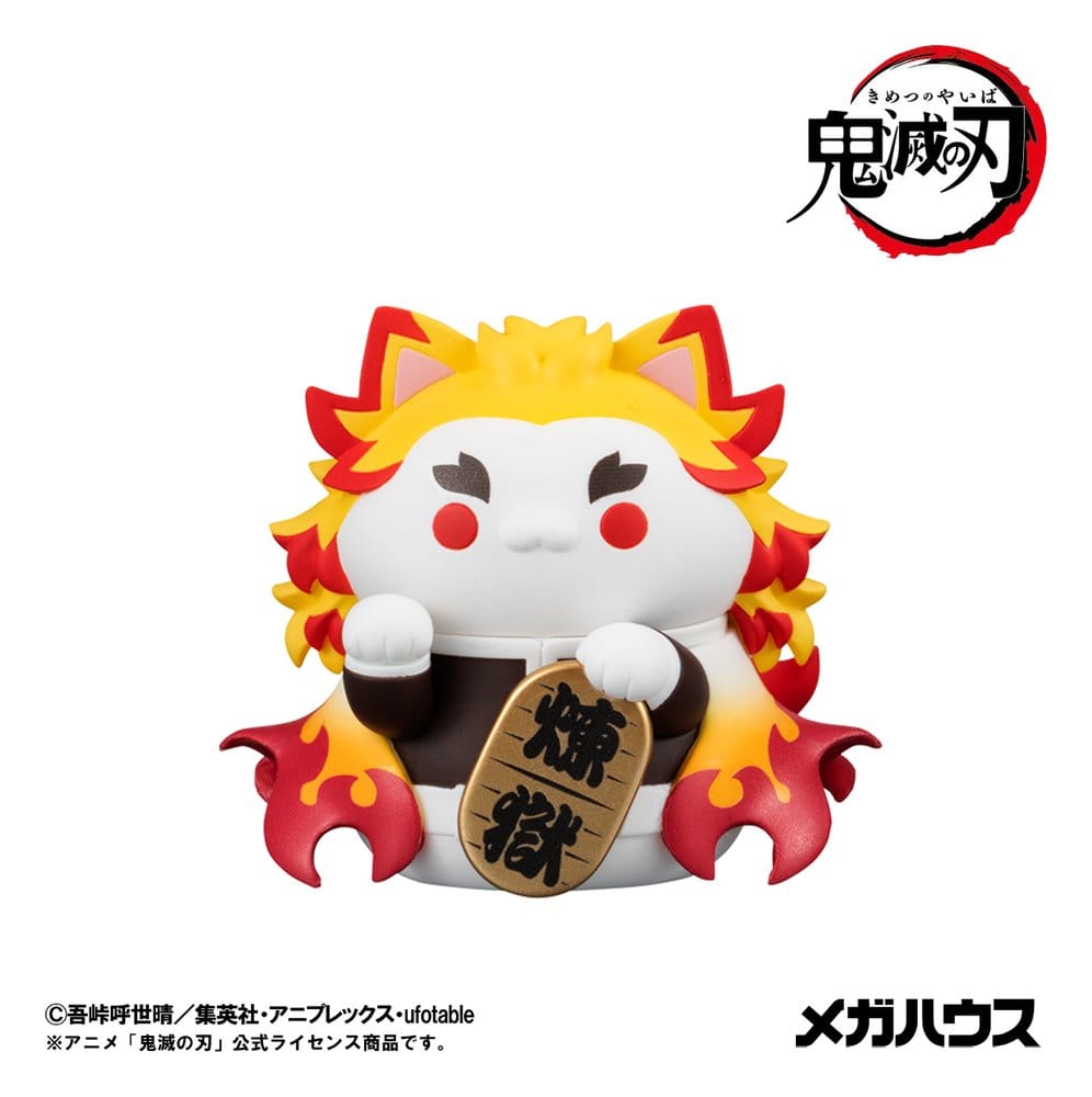 Demon Slayer: Kimetsu no Yaiba Mega Cat Project Trading Figure Fortune Cats Ver. 01 7 cm Blind Box Assortment Box Qty 8 - Megahouse Mini Figures, Blind Boxes