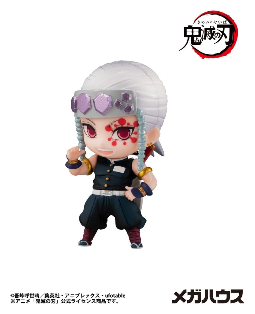 Demon Slayer Kimetsu no Yaiba Trading Figure Tanjiro & Friends 5 cm Assortment Box Qty 8 - Megahouse Mini Figures, Blind Boxes