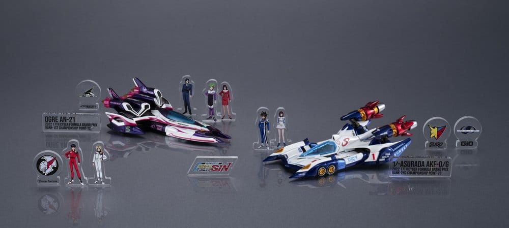 Future GPX Cyber Formula Vehicles 2-Pack vAsurada AKF-0/G spiral boost mode & OGRE AN-21 super Aero boost mode Set Heritage Edition - Megahouse Statues