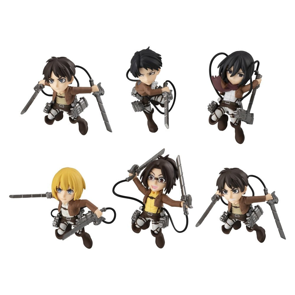 Attack on Titan Tobimas Mini Figures Blind Box Assortment Box Qty 6 - Megahouse Blind Boxes