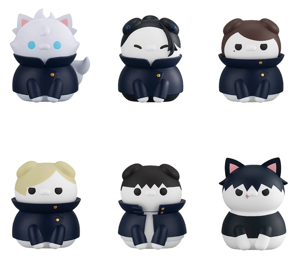 Jujutsu Kaisen Mega Cat Project Jujutsu Cats Hidden Inventory/Premature Death Ver. Mini Figures 3 cm Blind Box Display Box Qty 8 (Repeat) - Megahouse Mini Figures, Blind Boxes