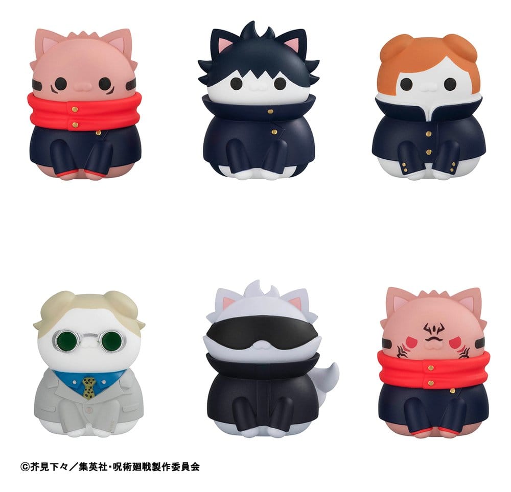 Jujutsu Kaisen Mega Cat Project Mini Figures Jujutsu Cats Shibuya Incident Ver. 3 cm Blind Box Assortment Box Qty 8 (Repeat) - Megahouse Mini Figures, Blind Boxes