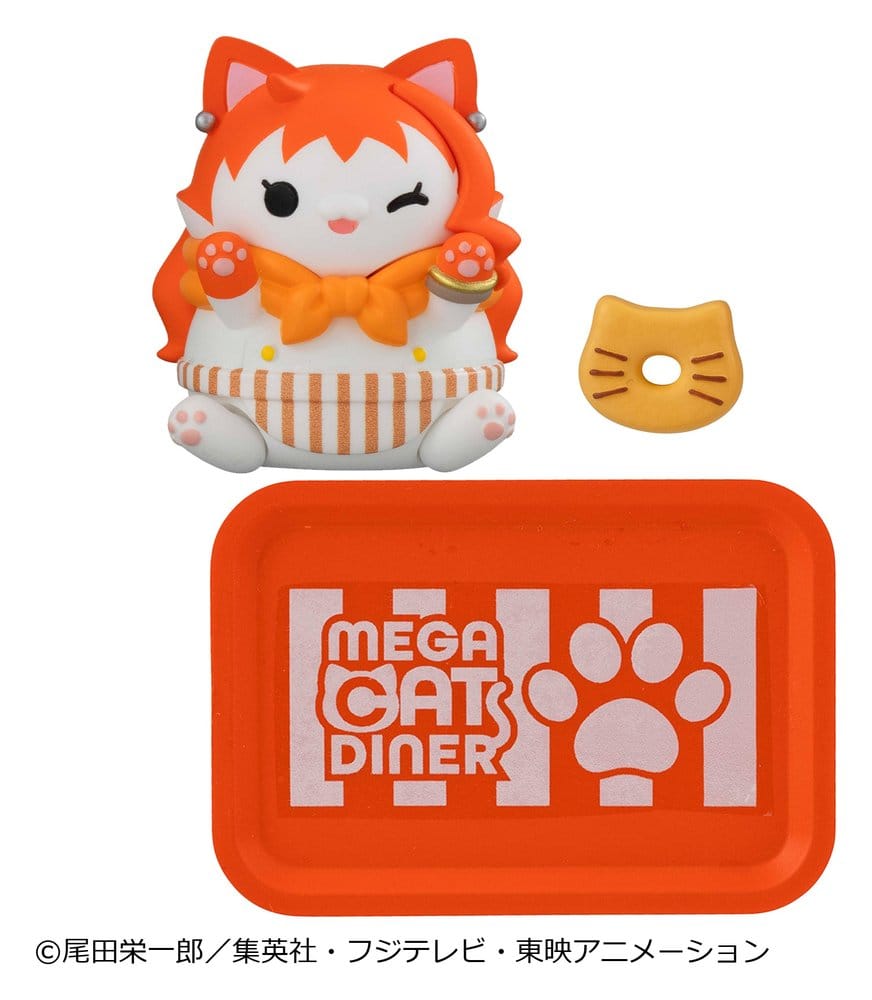 One Piece Mega Cat Project Mini Figures NyanPieceNyan! Diner! 3 cm Blind Box Display Box Qty 6 - Megahouse Mini Figures, Blind Boxes