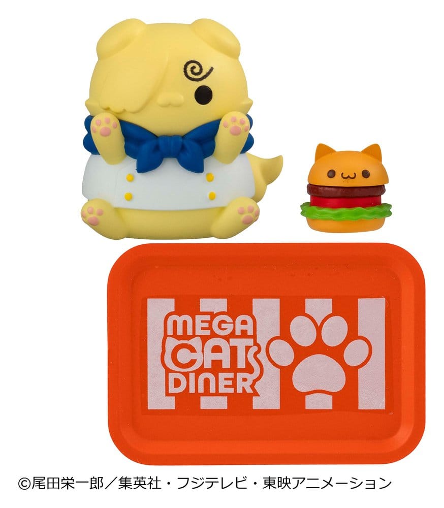 One Piece Mega Cat Project Mini Figures NyanPieceNyan! Diner! 3 cm Blind Box Display Box Qty 6 - Megahouse Mini Figures, Blind Boxes