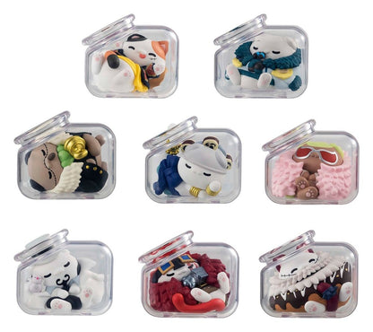 One Piece Mega Cat Project Mini Figures Good Night NyanPieceNyan! Ver. Luffy with rivals 6 cm Blind Box Assortment Box Qty 8 - Megahouse Mini Figures, Blind Boxes