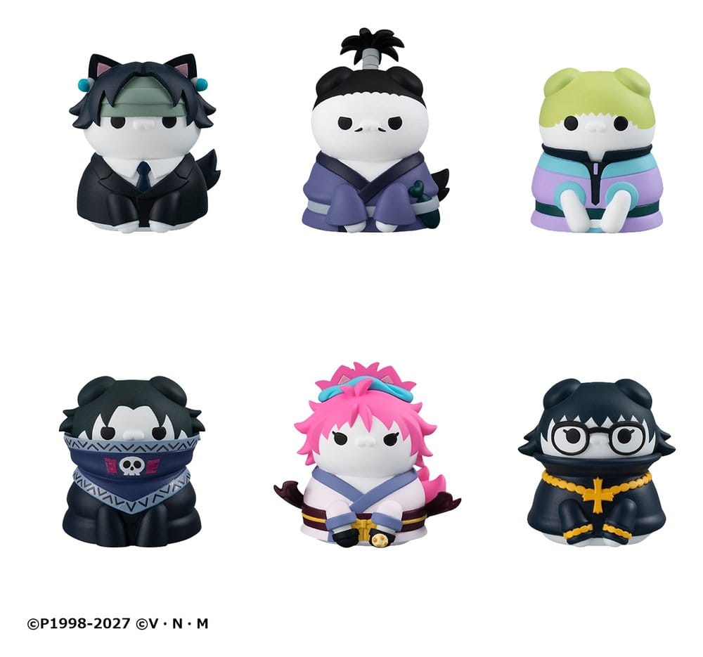 Hunter x Hunter Mega Cat Project Mini Figures Nyanter x Nyanter the Phantom Troupe x Cat 3 cm Blind Box Display Box Qty 8 - Megahouse Mini Figures, Blind Boxes