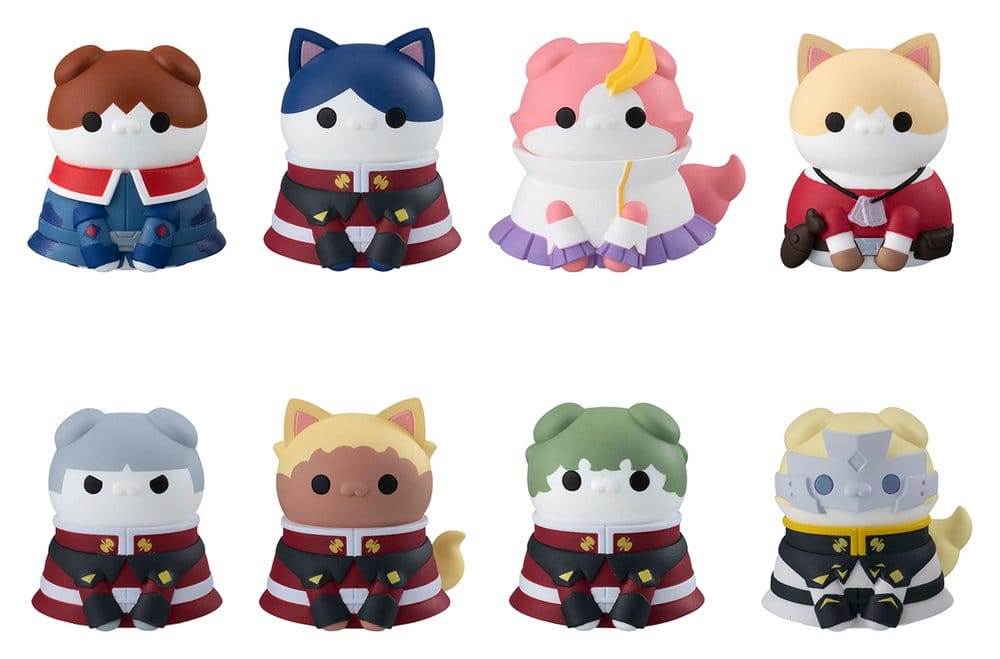 Mobile Suit Gundam SEED Mega Cat Project Mini Figures Nyandam SEED Cats in Disguise Blind Box Display Box Qty 8 - Megahouse Mini Figures, Blind Boxes