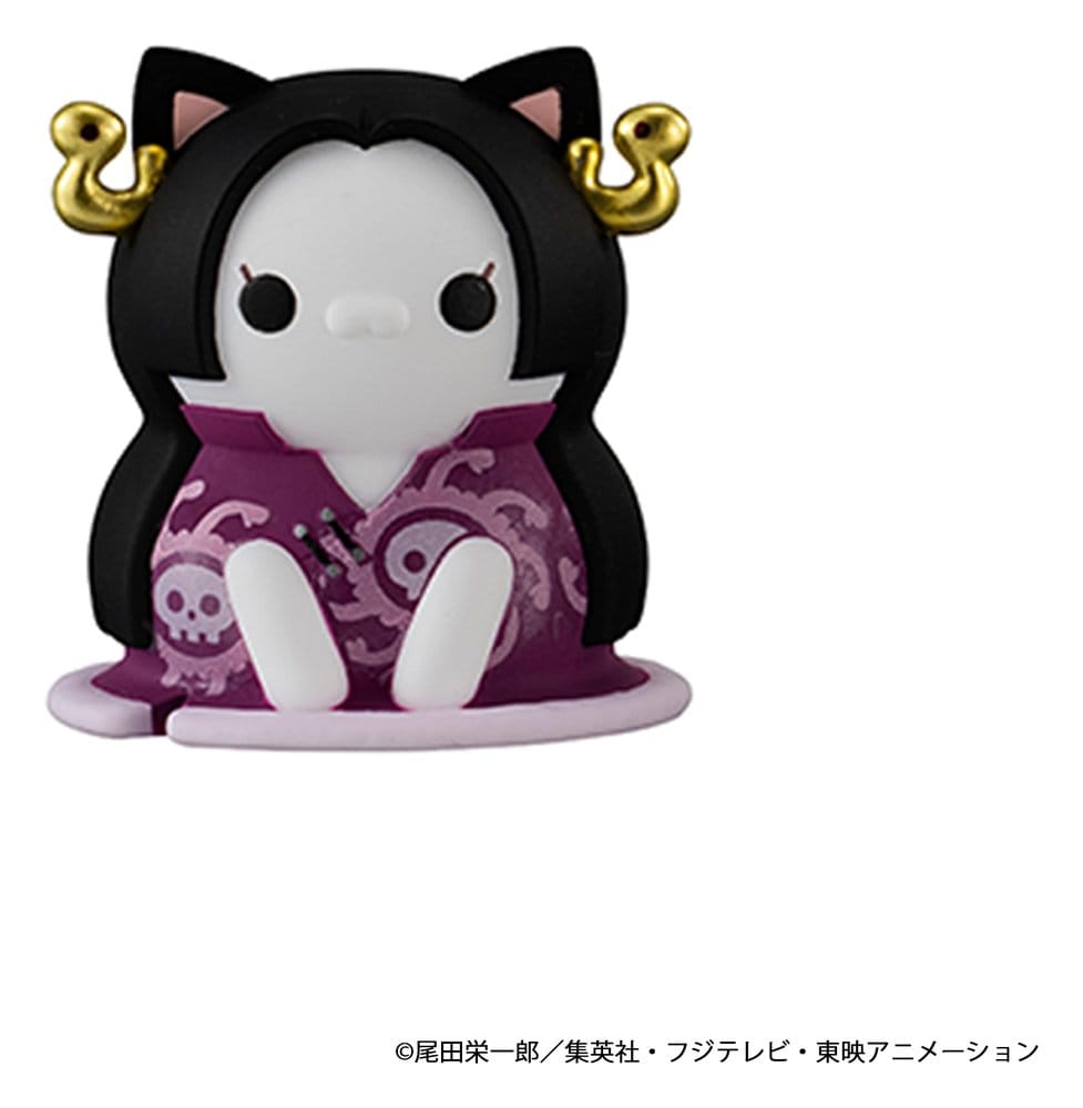 One Piece Mega Cat Project Nyan Piece Nyan! Luffy & the Seven Warlords of the Sea Mini Figures 3 cm Blind Box Display Box Qty 8 (Repeat) - Megahouse Mini Figures, Blind Boxes