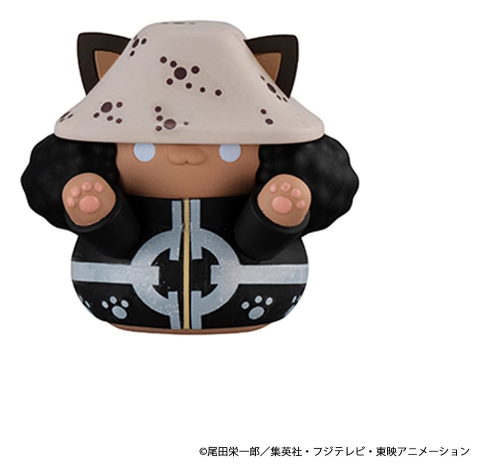 One Piece Mega Cat Project Nyan Piece Nyan! Luffy & the Seven Warlords of the Sea Mini Figures 3 cm Blind Box Display Box Qty 8 (Repeat) - Megahouse Mini Figures, Blind Boxes