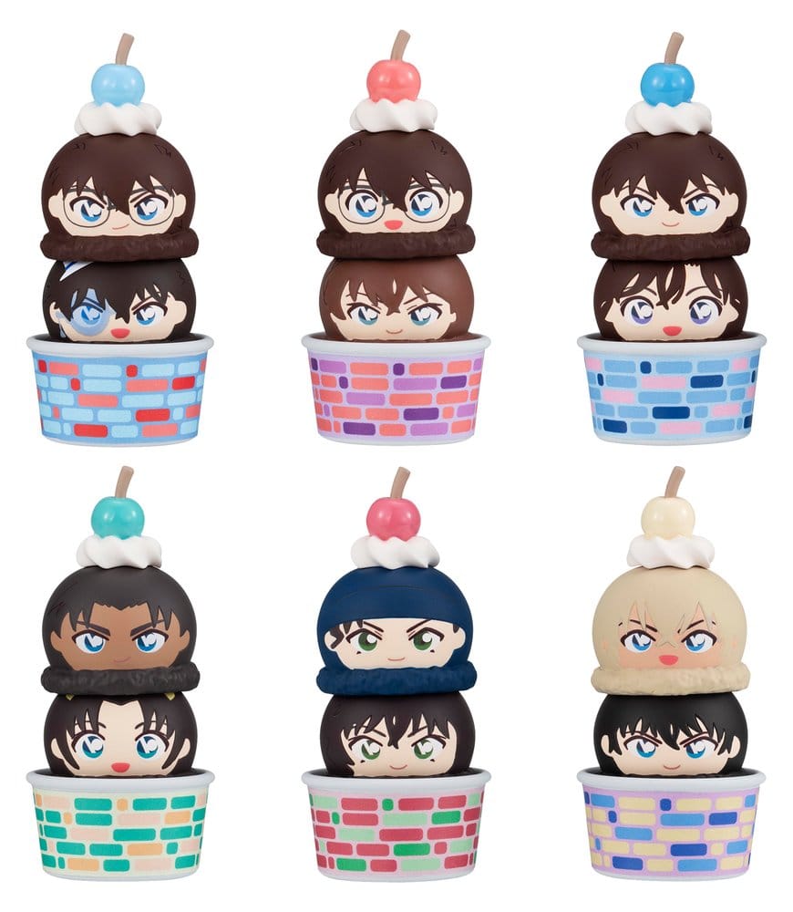 Detective Conan Tsumichen Stack up & Change Mini Figures 8 cm Blind Box Assortment Box Qty 6 (with gift) - Megahouse Mini Figures