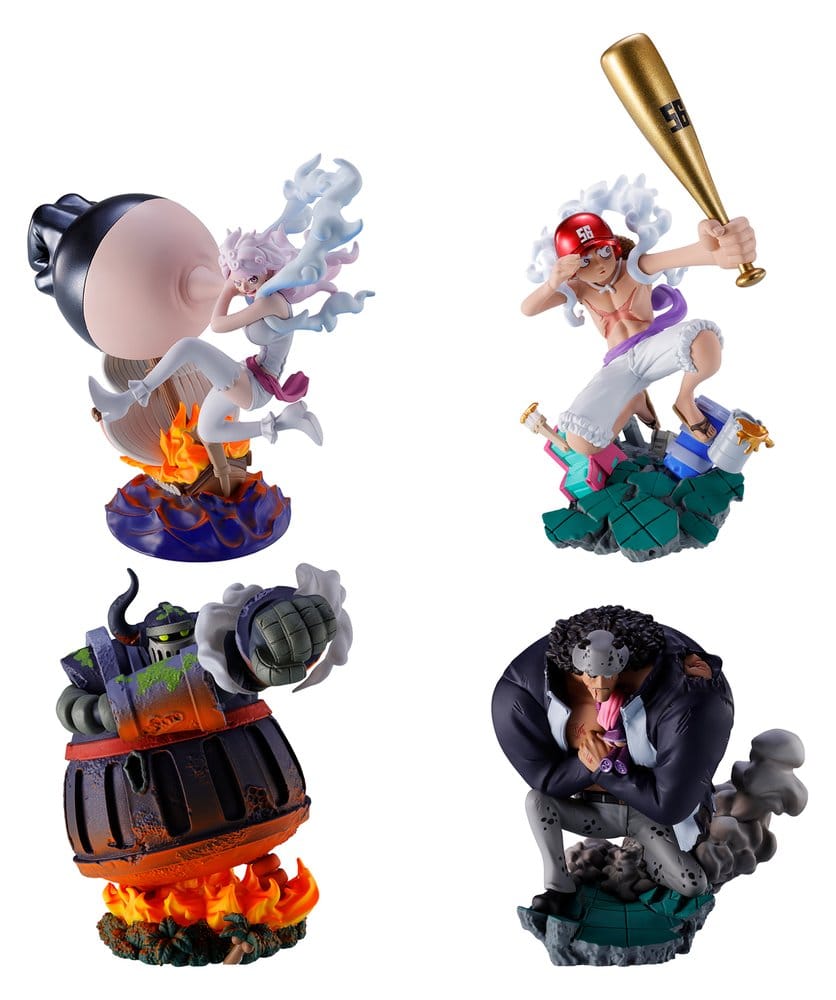 One Piece Petitrama series LOGBOX RE BIRTH Ver. Egghead 02 Mini Figures 8 cm Blind Box Display Box Qty 4 - Megahouse Mini Figures, Blind Boxes