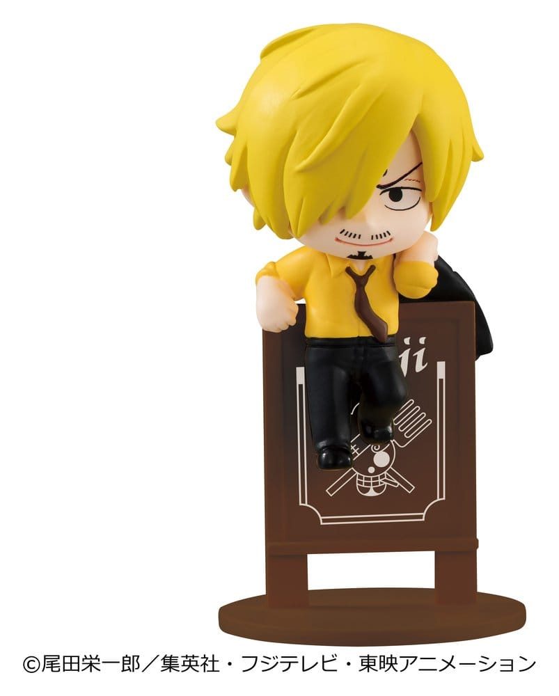 One Piece Ochatomo series Mini Figures Pirates Party 4 cm Blind Box Display Box Qty 8 (Repeat) - Megahouse Mini Figures, Blind Boxes