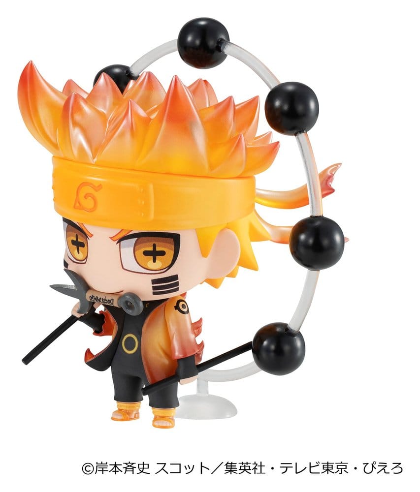 Naruto Shippuden ChimiMega Series Mini Figures Mascot Collection 1 Blind Box Display (6)