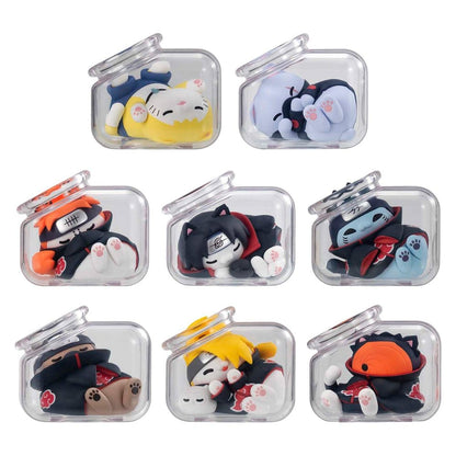Naruto Shippuden Mega Cat Project Mini Figures Good Night Nyaruto! Gathering Akatsuki Edition Vol. 2 Blind Box Display (8) - MegaHouse Blind Boxes