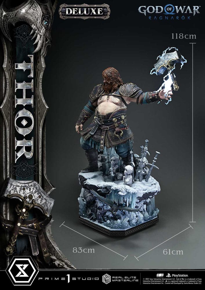 God of War: Ragnarok: Thor (Deluxe Ver.): Real Elite Masterline: 1/3 Scale Statue