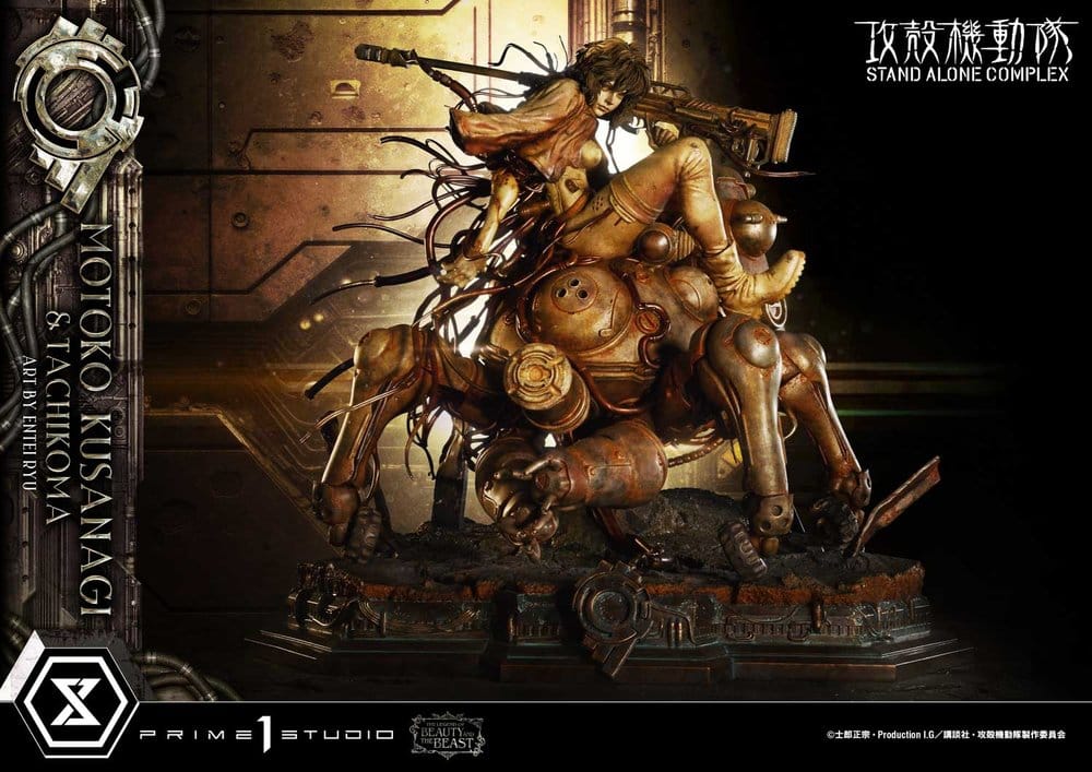 Ghost in the Shell Stand Alone Complex The Legend of Beauty and the Beast Statue 1/4 Motoko Kusanagi & Tachikoma Art by Entei Ryu 53 cm - Prime 1 Studio Statues & Busts