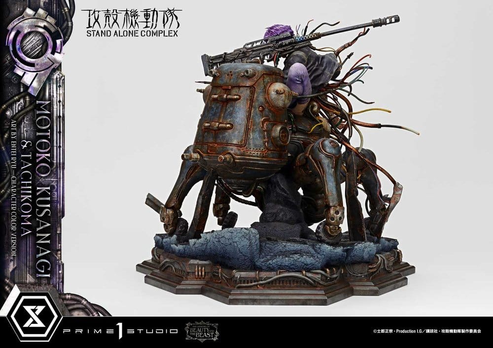 Ghost in the Shell Stand Alone Complex The Legend of Beauty and the Beast Statue 1/4 Motoko Kusanagi & Tachikoma Character color Art by Entei Ryu Bonus Version 53 cm - Prime 1 Studio Statues & Busts