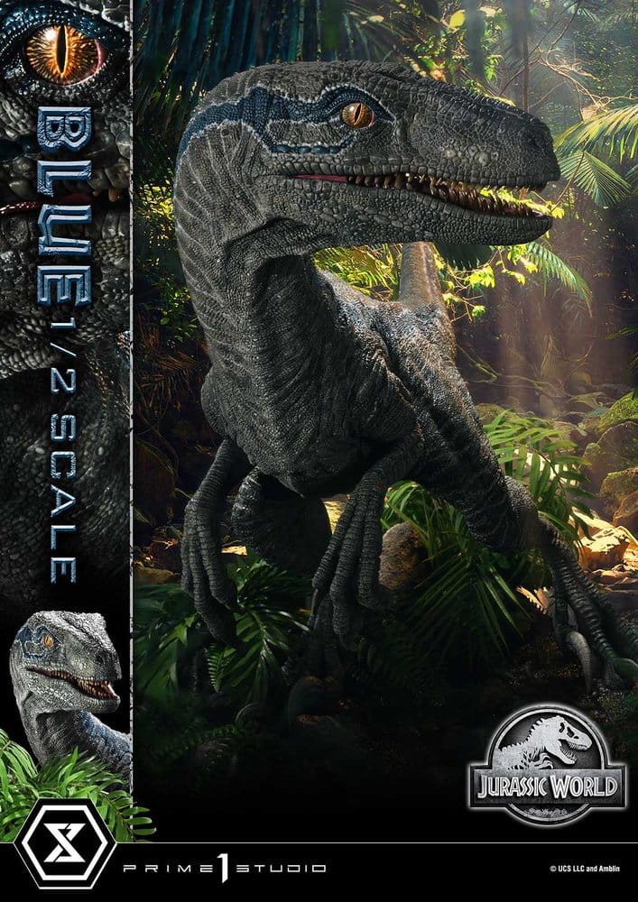 Jurassic World: Fallen Kingdom (Film) Legacy Museum Collection Statue 1/2 Blue 88 cm - Prime 1 Studio Statues & Busts