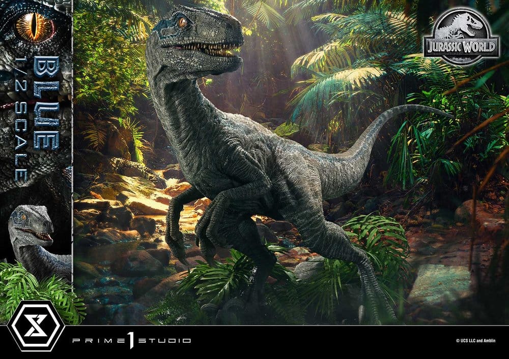Jurassic World: Fallen Kingdom (Film) Legacy Museum Collection Statue 1/2 Blue 88 cm - Prime 1 Studio Statues & Busts