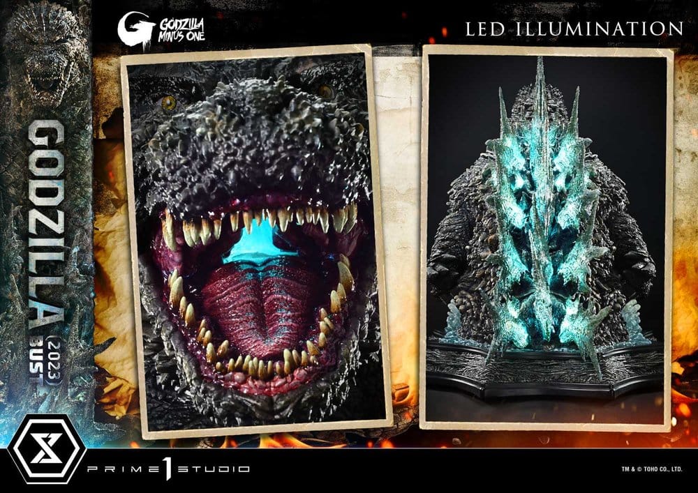 Godzilla Minus One (Film) Life Size Bust 1/1 Godzilla Box Qty 2023 Bonus Ver. 87 cm - Prime 1 Studio Lifesize Busts