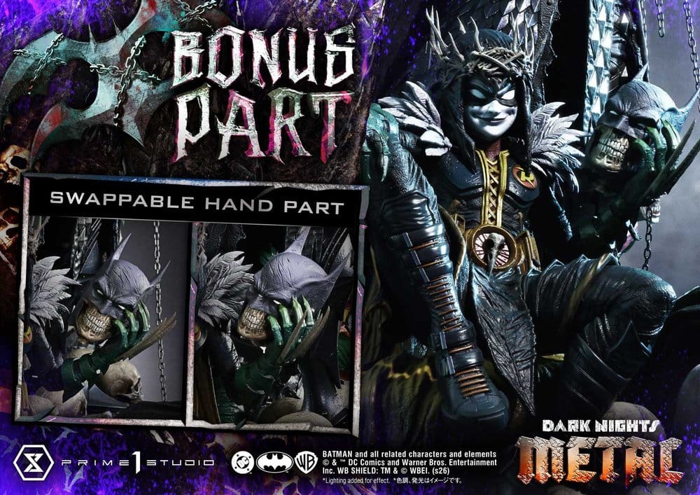 DC Comics Museum Masterline Statue 1/3 Dark Nights: Death Metal The Batman Who Laughs & Robin King DX Bonus 85 cm