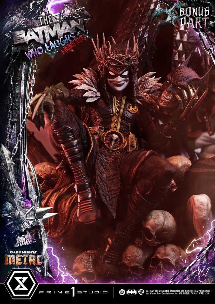 DC Comics Museum Masterline Statue 1/3 Dark Nights: Death Metal The Batman Who Laughs & Robin King DX Bonus 85 cm