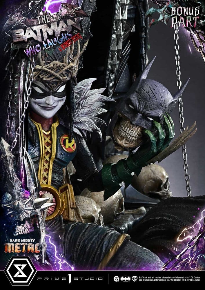 DC Comics Museum Masterline Statue 1/3 Dark Nights: Death Metal The Batman Who Laughs & Robin King DX Bonus 85 cm