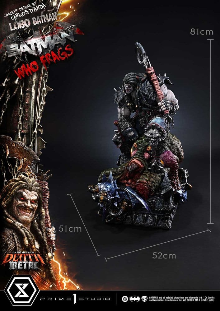 Dark Nights: Death Metal Museum Masterline Statue 1/3 Lobo Batman: Batman Who Frags 81 cm