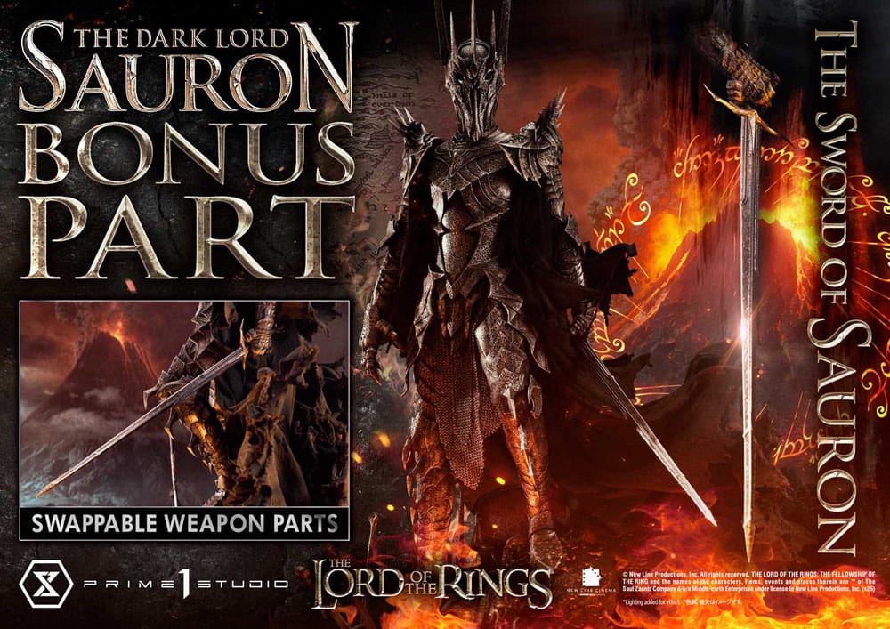 Lord of the Rings Museum Masterline Series Statue 1/3 The Dark Lord Sauron Bonus Version 117 cm - Prime 1 Studio Statues