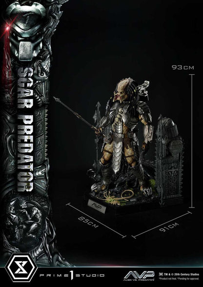 The Alien vs. Predator Museum Masterline Series Statue 1/3 Scar Predator Deluxe Bonus Version 93 cm - Prime 1 Studio Statues