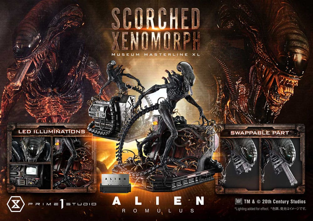 Alien: Romulus Museum Masterline XL Statue 1/3 Scorched Xenomorph 98 cm - Prime 1 Studio Statues