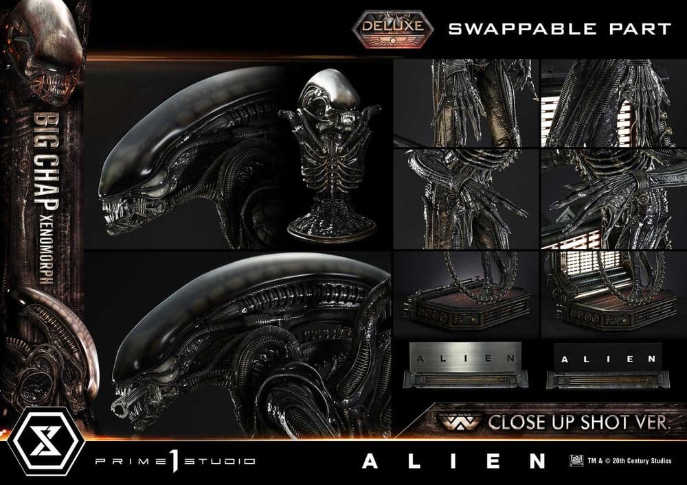 Alien (Film) Museum Masterline XL Statue 1/3 Big Chap Xenomorph Close Up Shot Ver. Deluxe Version 100 cm - Prime 1 Studio Statues