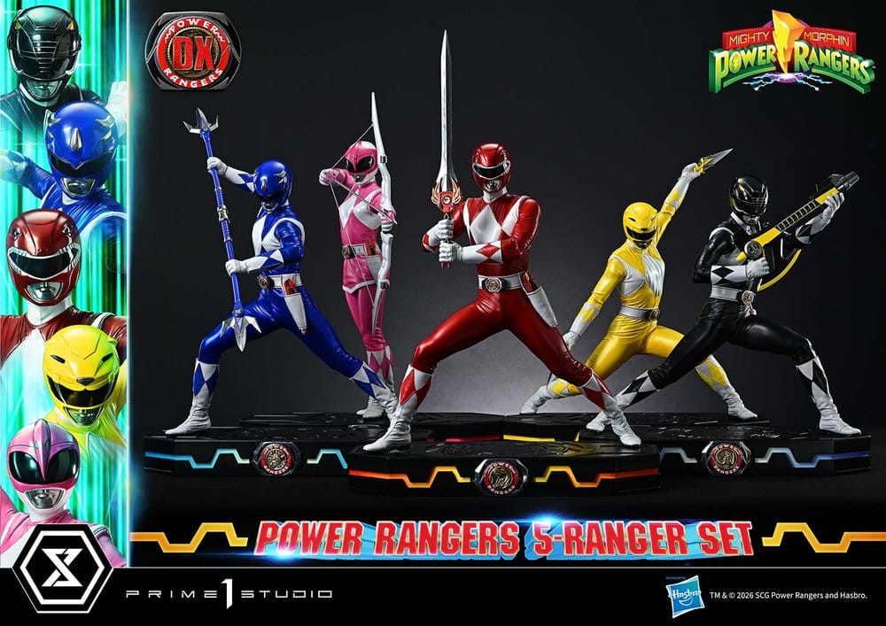Mighty Morphin Power Rangers Premium Masterline Set of 5 Statues 1/4 Deluxe Version 62 cm - Prime 1 Studio Statues