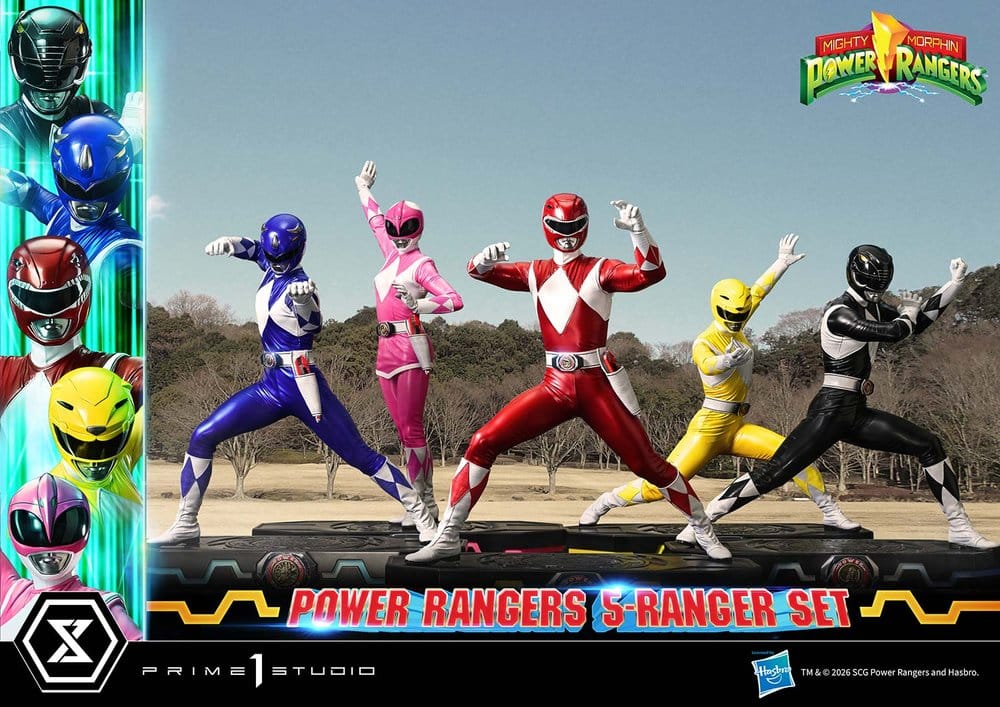 Mighty Morphin Power Rangers Premium Masterline Set of 5 Statues 1/4 Deluxe Version 62 cm - Prime 1 Studio Statues