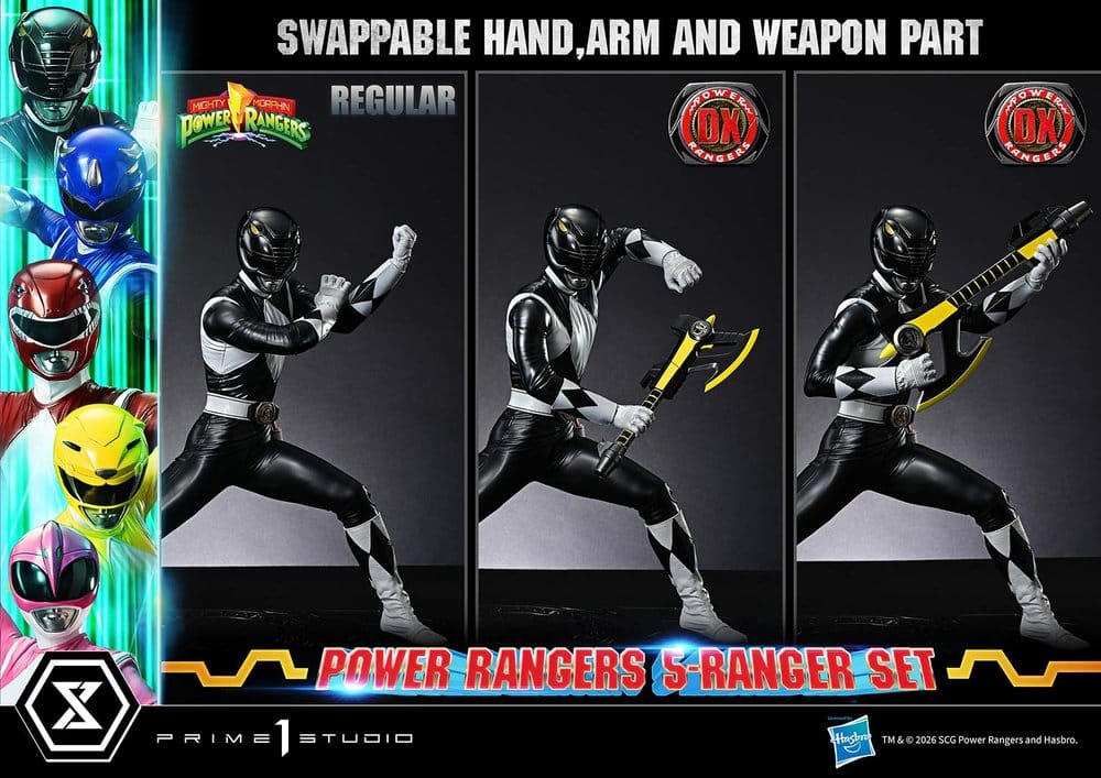 Mighty Morphin Power Rangers Premium Masterline Set of 5 Statues 1/4 Deluxe Bonus Version 62 cm - Prime 1 Studio Statues