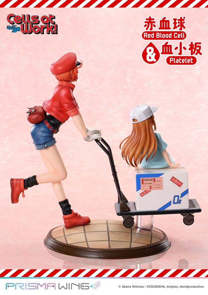 Cells at Work Prisma Wing PVC Statue Red Blood Cell & Platelet 26 cm