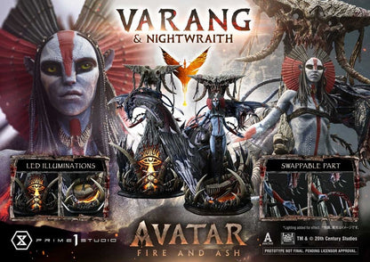 Avatar: Fire and Ash (Film) Real Elite Masterline Series Statue 1/4 Varang & Nightwraith Avatar Legacy Collection 96 cm - Prime 1 Studio Statues