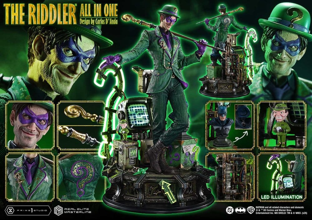 DC Comics Real Elite Masterline Series Statue 1/3 The Riddler All In One (Design by Carlos D'Anda) 74 cm - Prime 1 Studio Statues