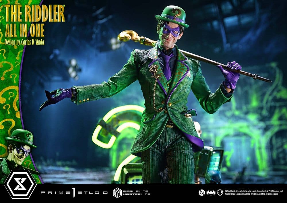 DC Comics Real Elite Masterline Series Statue 1/3 The Riddler All In One (Design by Carlos D'Anda) Deluxe Version 74 cm - Prime 1 Studio Statues