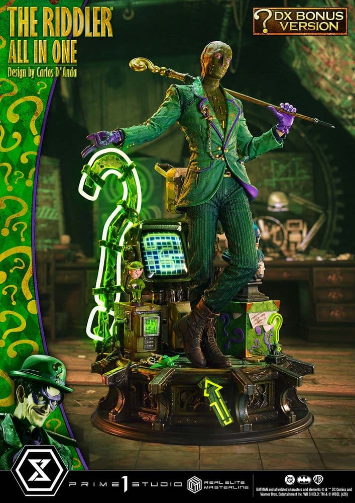 DC Comics Real Elite Masterline Series Statue 1/3 The Riddler All In One (Design by Carlos D'Anda) DX Bonus Version 74 cm - Prime 1 Studio Statues