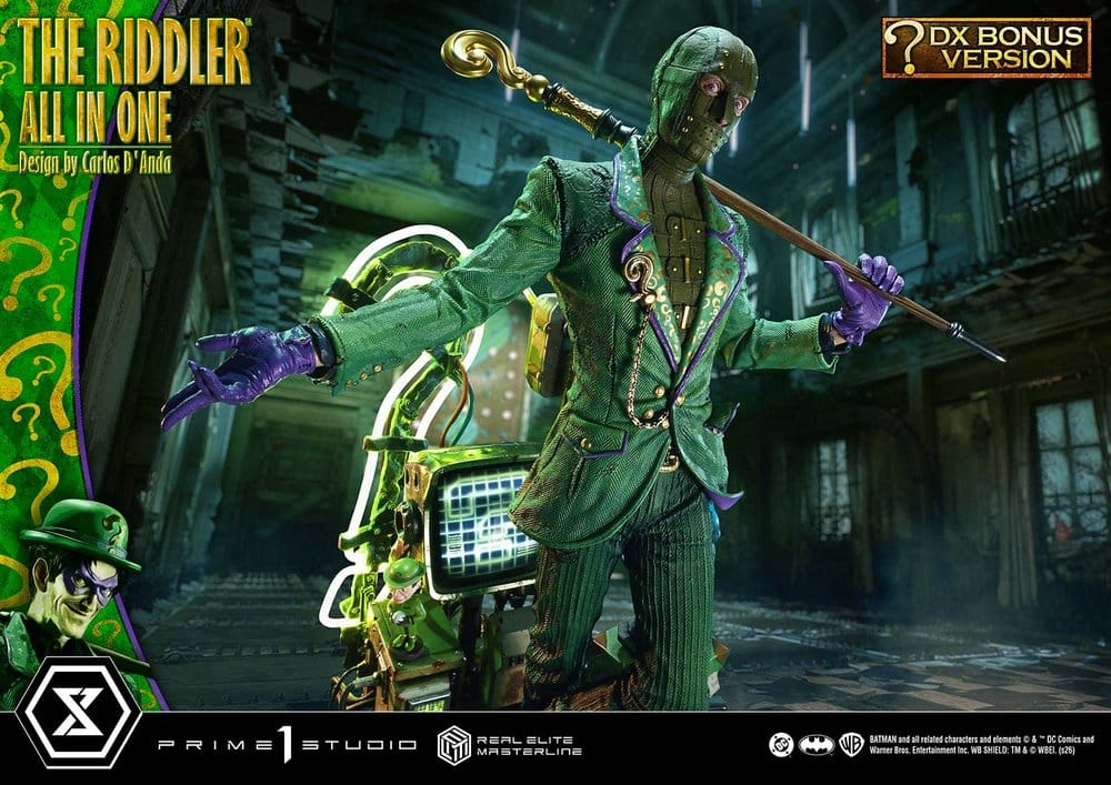 DC Comics Real Elite Masterline Series Statue 1/3 The Riddler All In One (Design by Carlos D'Anda) DX Bonus Version 74 cm - Prime 1 Studio Statues
