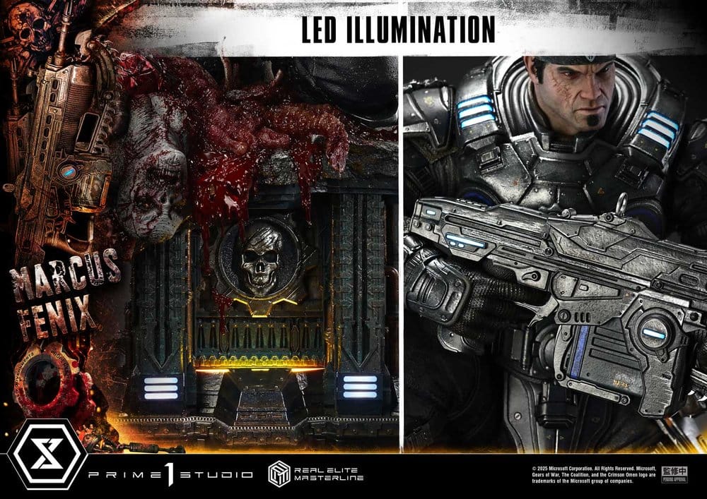 Gears of War: Reloaded Real Elite Masterline Series Statue 1/3 Marcus Fenix Ultimate Version 97 cm - Prime 1 Studio Statues