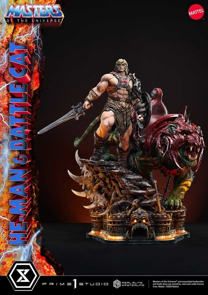 Masters of the Universe Real Elite Masterline Series Statue 1/4 He-Man & Battle Cat 86 cm - Prime 1 Studio Statues