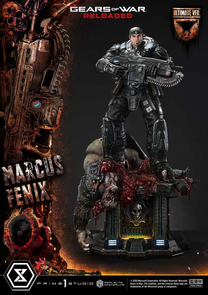 Gears of War: Reloaded Real Elite Masterline Series Statue 1/3 Marcus Fenix Ultimate Version 97 cm - Prime 1 Studio Statues
