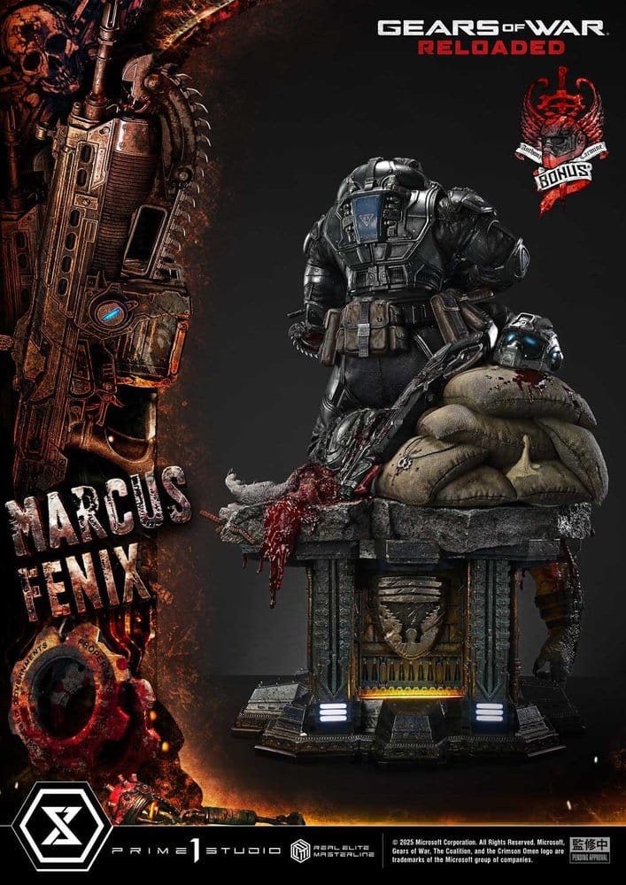 Gears of War: Reloaded Real Elite Masterline Series Statue 1/3 Marcus Fenix Ultimate Bonus Version 97 cm - Prime 1 Studio Statues